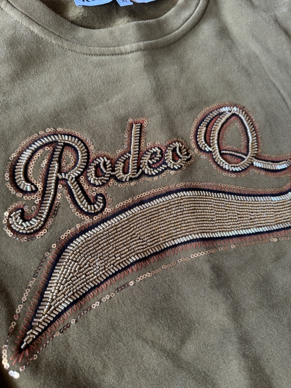 Rodeo Quincy Olive Crewneck Sweatshirt - Picture 2 of 3